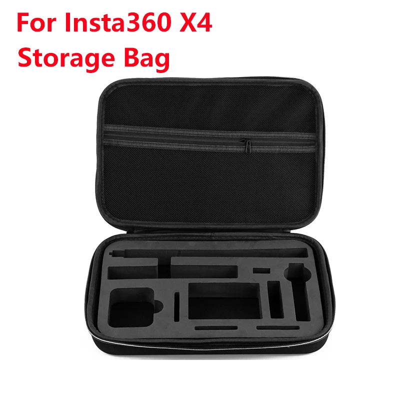 For Insta360 X4 Carry Case Large Black Storage Bag Briefcase For Insta 360 X4 Action Camera Accessory