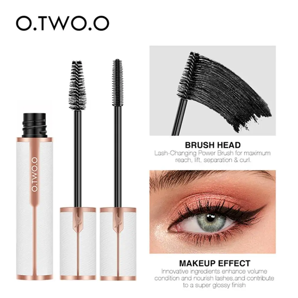 O.TWO.O Mascara di alta qualità Impermeabile 4D Fibra di seta Volume Mascara Allungamento spesso Estensione ciglia Trucco per occhi