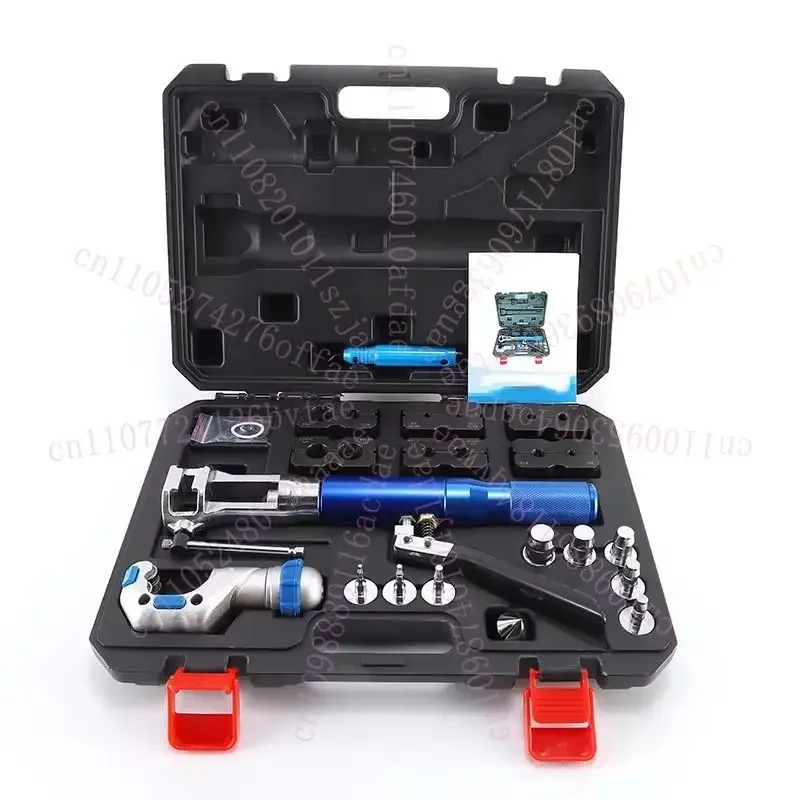 New WK-400L Hydraulic Flaring Tool Set with 8 Dies Copper Pipe Expander Flare Kit Tube Cutter Deburring Tool