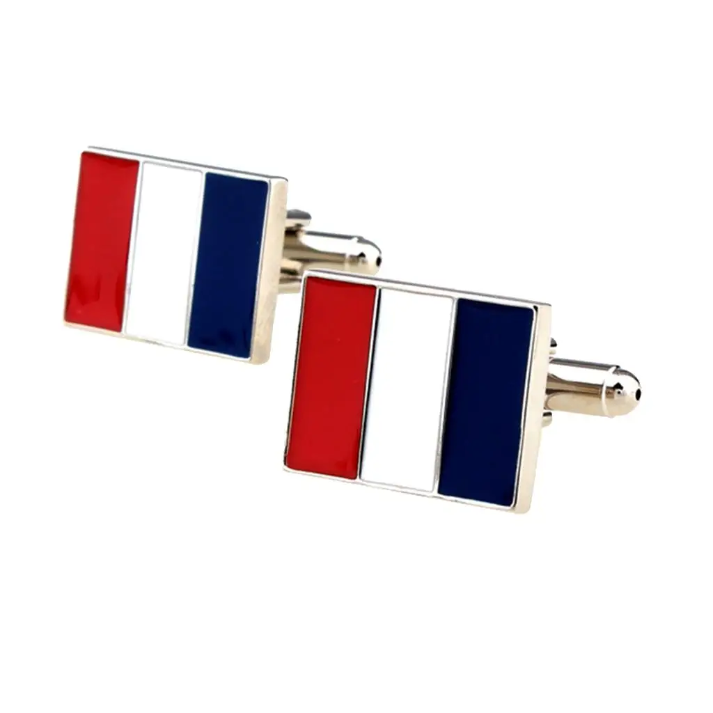 

Upscale Hot French Flag Shirt Cufflinks Luxury Cuff Links Men Wedding Acces