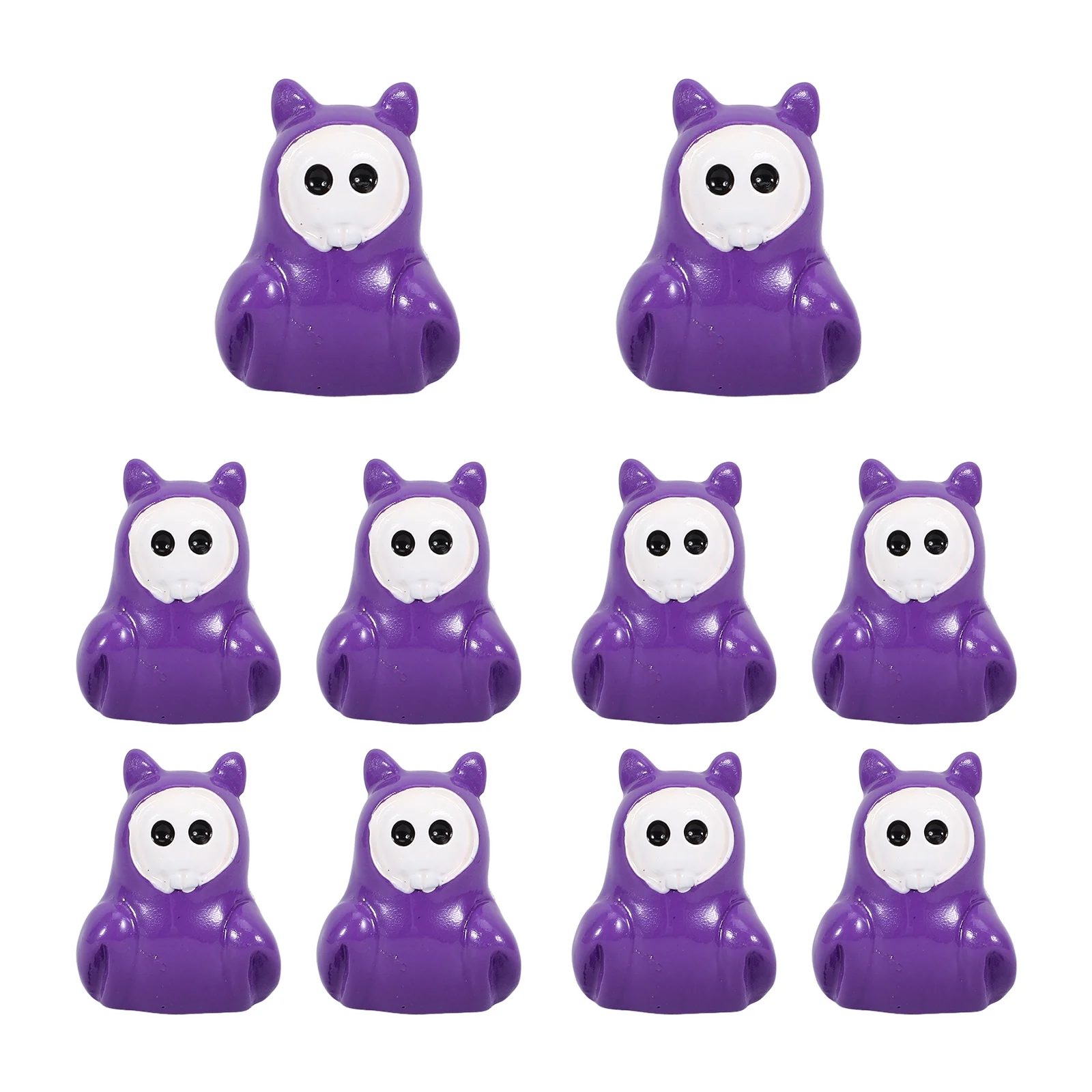 

10Pcs Resin Halloween Party Table Decorations Mini Ghost Statues Cute Halloween Miniatures Desktop Ornaments
