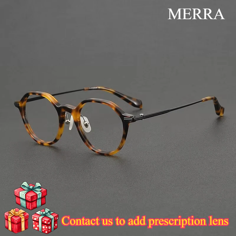 

High Quality Retro Round Eye Frame Acetate and Titanium Premium GM Eyeglasses Optic Spectacle Women Men Eyewear IP Plating Frame