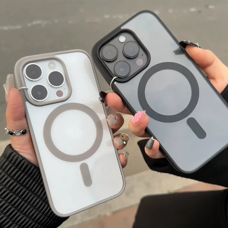 Luxury Magnetic For Magsafe Wireless Charge Case For iPhone 18 17 16 15 14 Plus 13 12 11 Pro Max Shockproof Armor Clear Cover