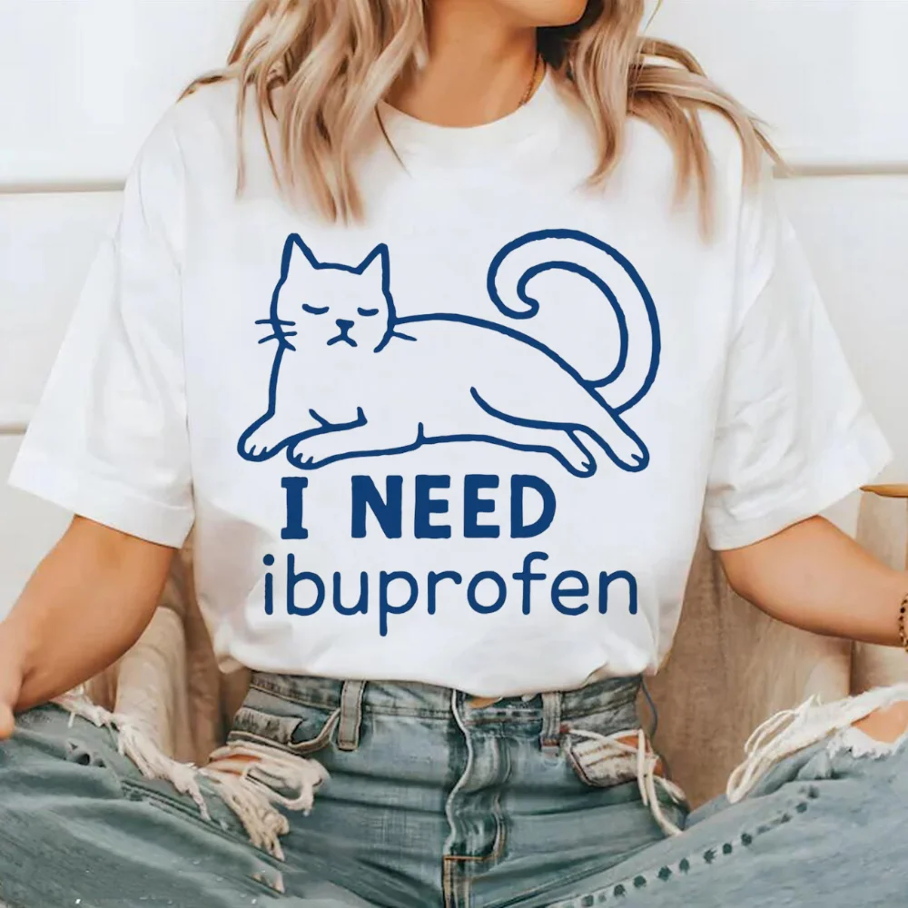 

Топ с котом и принтом, футболка с круглым вырезом, повседневная женская модная стильная футболка с короткими рукавами и рисунком, женская белая футболка