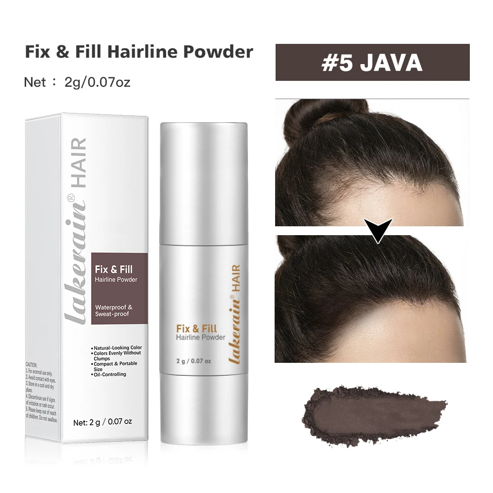 Waterdichte haarlijn- en wortelconcealerpen – Instant grijze dekking met Easy Blend Powder Stick voor normaal haar
