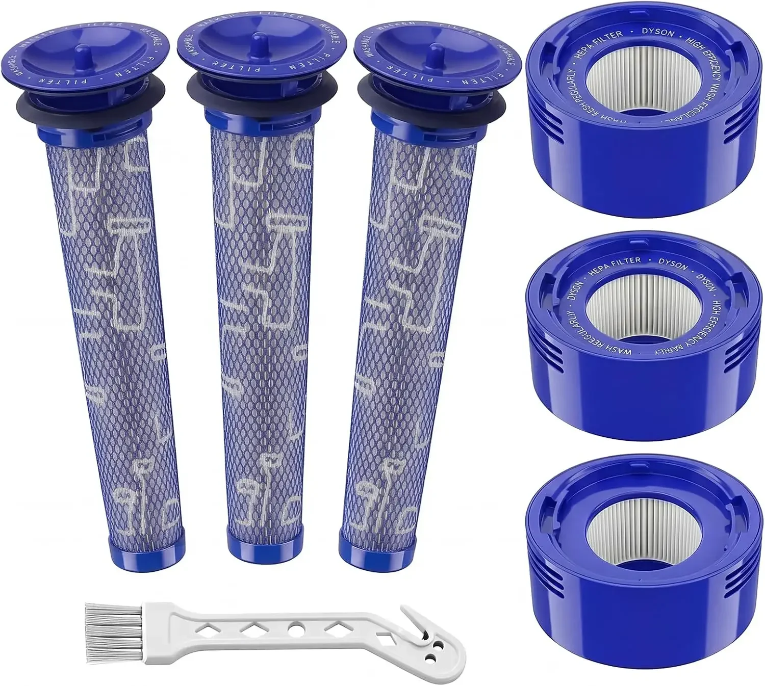 

6 Pack Vacuum Filter Replacement Kit for Dyson V7, V8 Animal and V8 Absolute Cordless Vacuum, 3 Post Filter, 3 Pre Filter, Replaces Part # 965661-01 & 967478-01