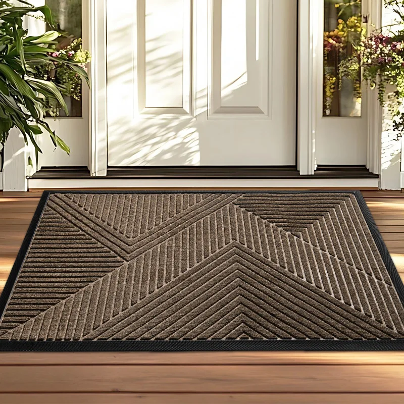 Entrance Carpet, Mud-Scraping & Easy-to-Clean Entryway Mat, Outdoor Wear-Resistant Scratch-Resistant Pad, Non-Slip Floor Mat