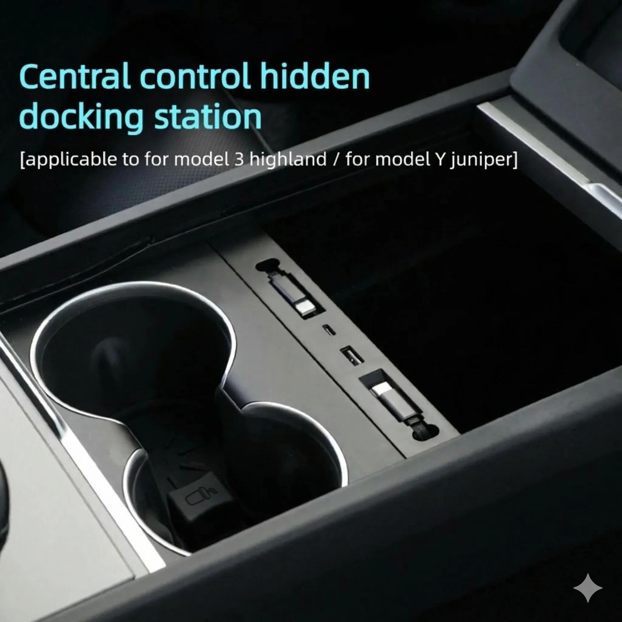 New Expansion Dock for Tesla Model 3 highland for Y Juniper Docking Station Fast Charger Central Control Charging Shunt Enhanced