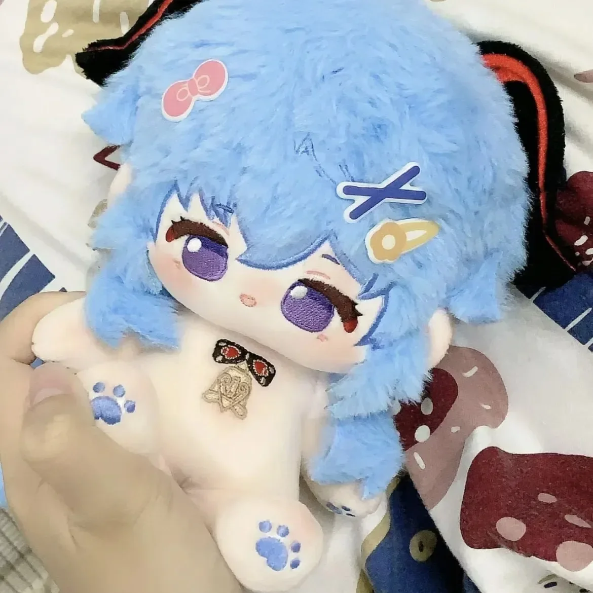 20CM Stuffed Game Genshin Impact Ganyu Plush Dress Up Cotton Doll Toys for Kids Gifts Cute Anime & Comic Game Peripherals