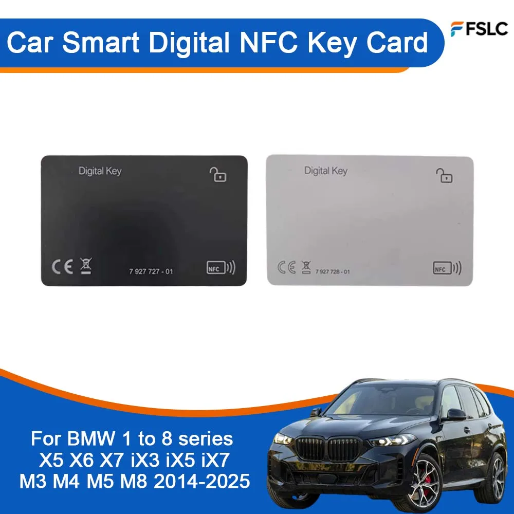 

Cars Accessories Car Smart Digital NFC Key Card For BMW 1 to 8 series X5 X6 X7 iX3 iX5 iX7 M3 M4 M5 M8 2014-2025 Car Upgrade