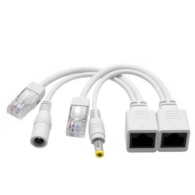 1/5/10 زوج POE كاميرا الفاصل 12 فولت حاقن الطاقة كابل محول CCTV اكسسوارات موصل إمدادات الطاقة لكاميرا المراقبة