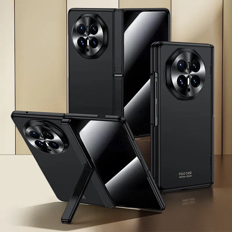 

New For Huawei Honor Magic V6 MagicV6 5G Luxury Hard PC Matte With Stand Spring Hinge Film Protective Back Cover Case