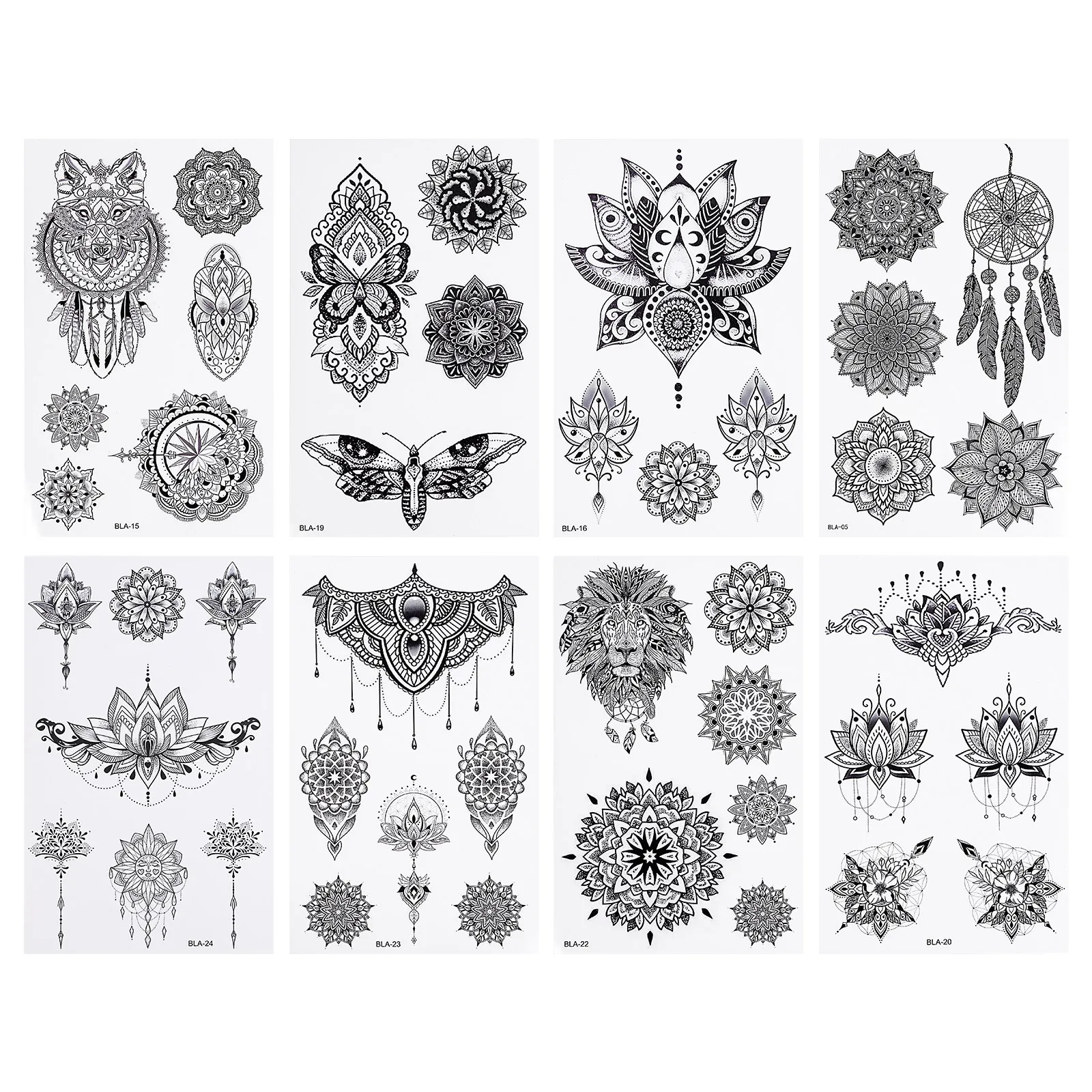 

8 Pcs Stickers Craft Body Decals Adhesive Ornament Women Hair Face Makeup