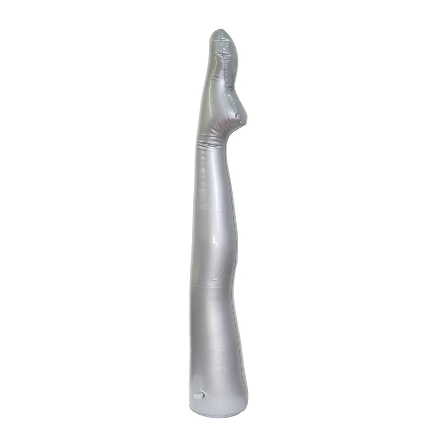 1PCS 87CM Woman Leg Inflatable Mannequin Dummy Torso Model Foot Mold Silver PVC For Display Stockings Socks Display Supplies