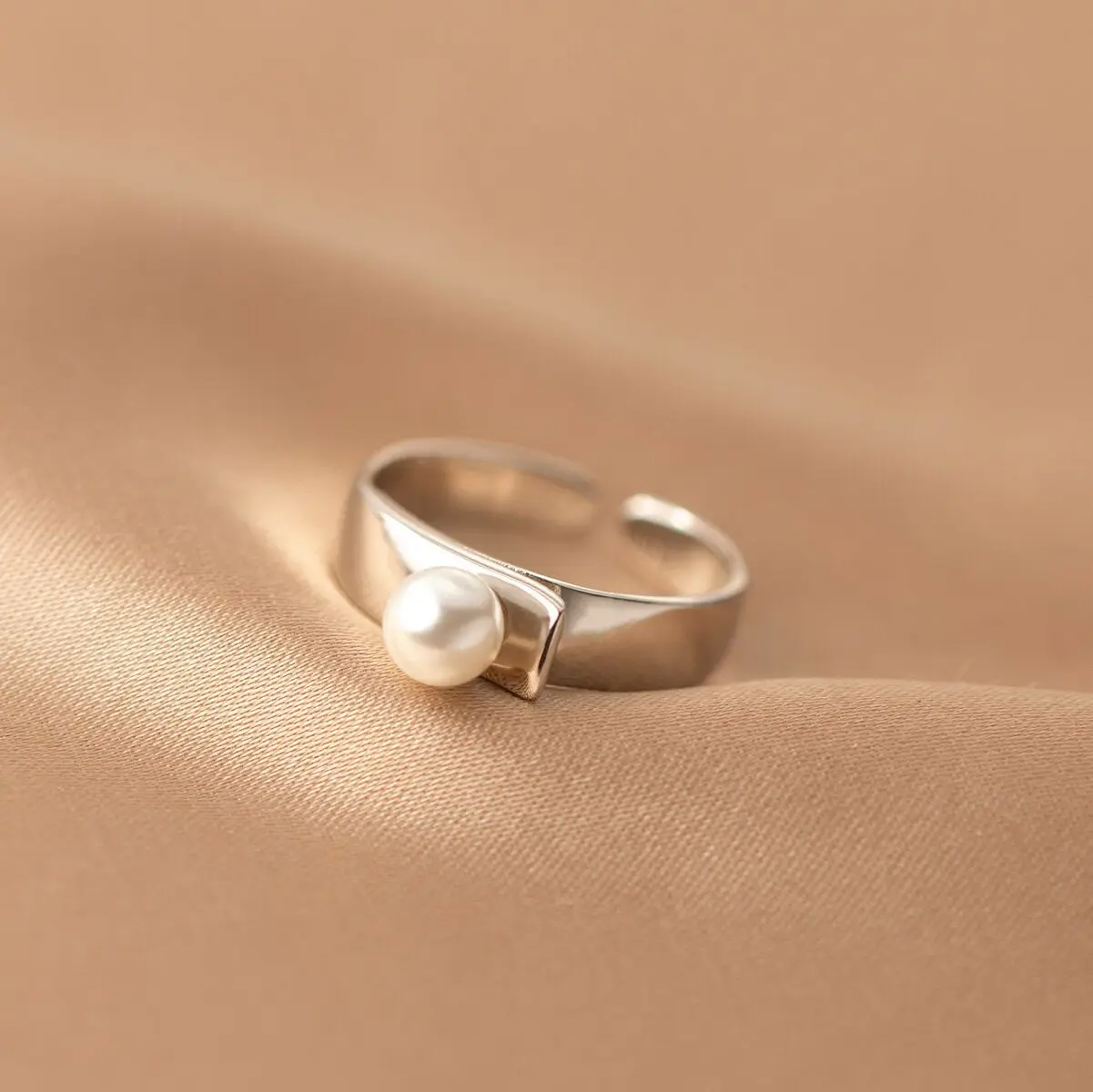 Fashion 925 Sterling Silver Pearl Adjustable Rings For Women Luxury Designer Jewelry Accessories GaaBou
