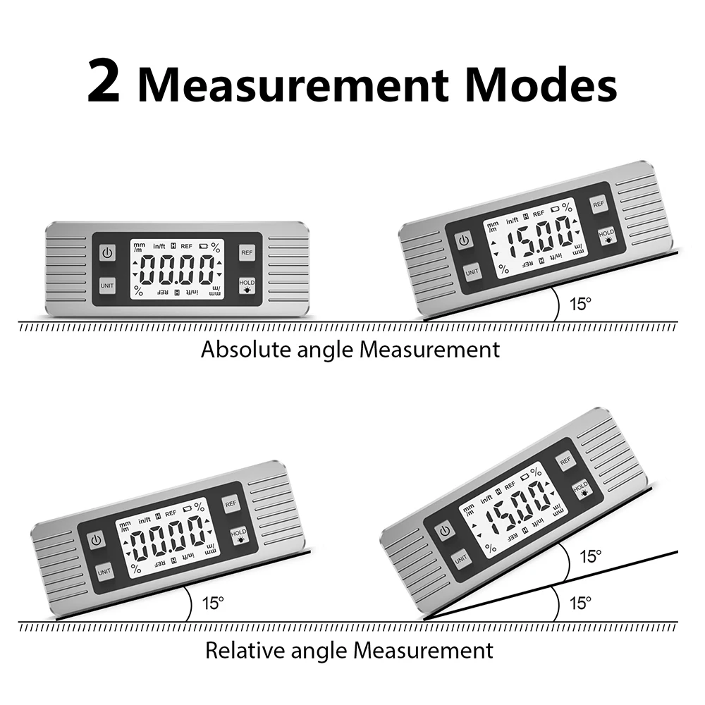 Digital Angle Gauge Magnetic Protractor Inclinometer Level Angle Finder Angle Cube Level Tool