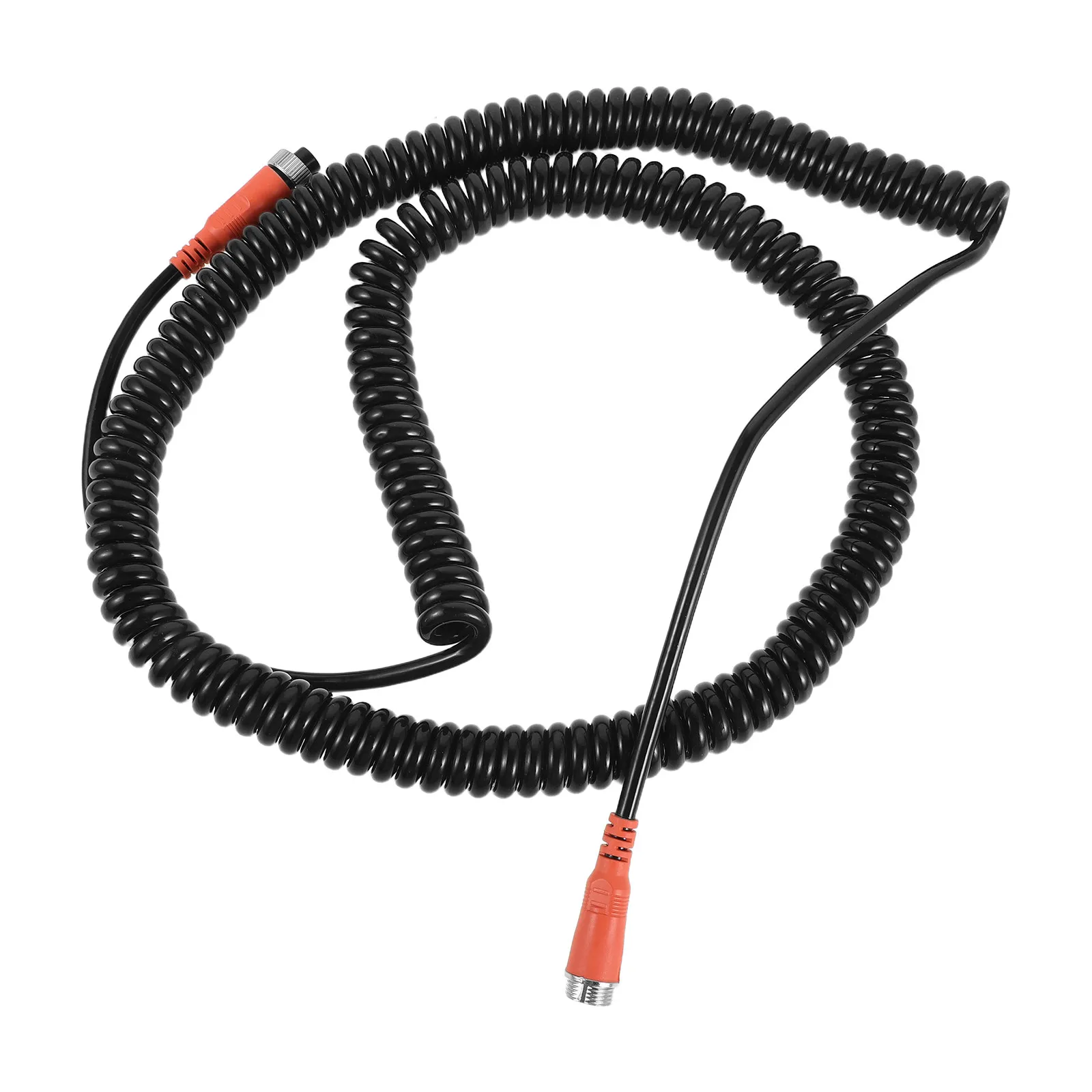 8M Spring Coil Car Aviation Video Extension Cable 4-Pin Shielded Backup Camera Cord for Cctv Reversing Trailer
