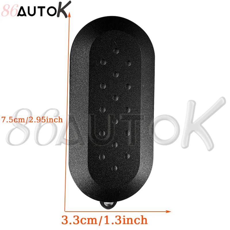 Car Remote Key Case Shell for Fiat 500 Panda Bravo Punto Ducato Peugeot Boxer Citroen Jumper Auto Uncut Blade Key 2/3 Buttons