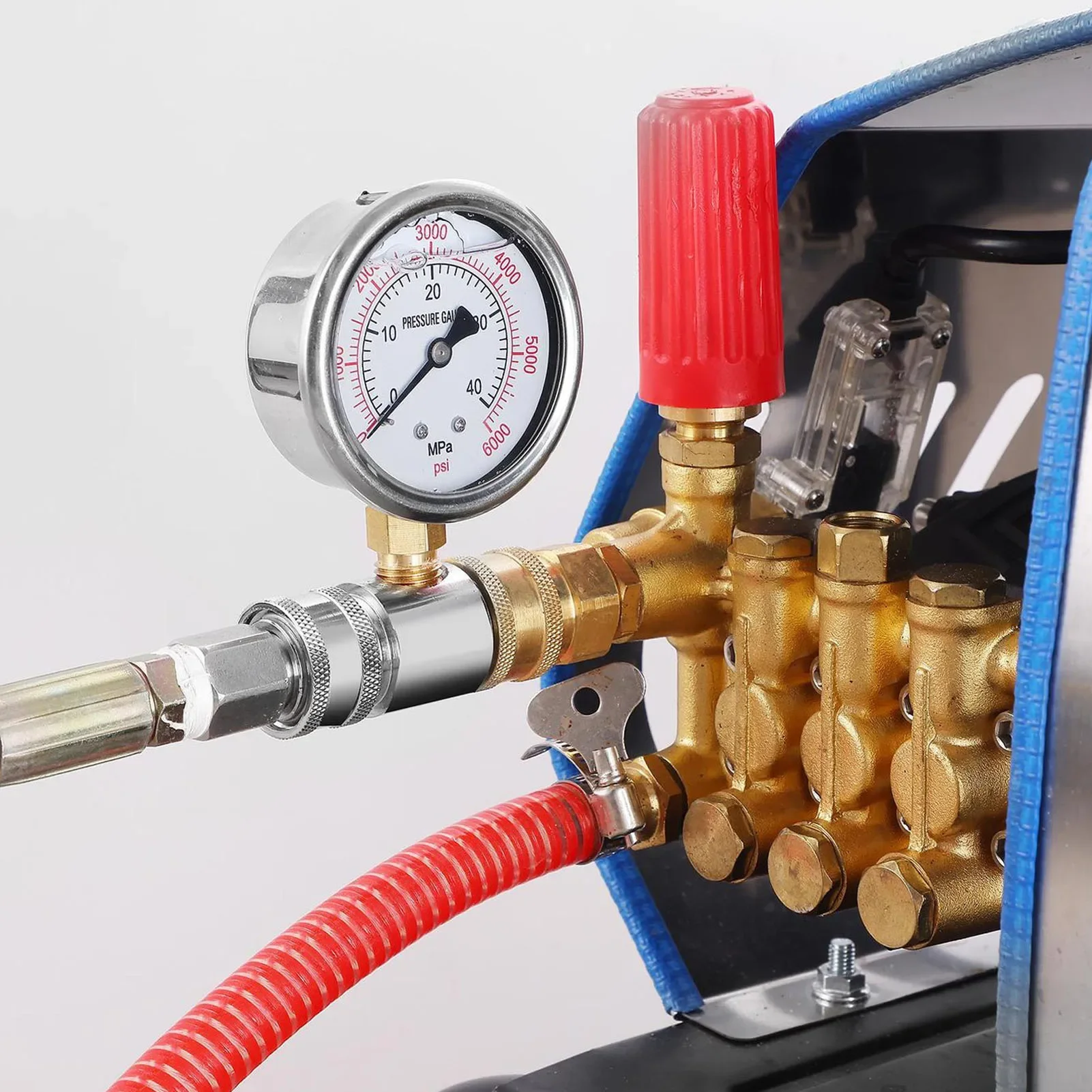 Pressure Washer Parts Accessories Pressure Washer Gauge 6000psi High Pressure and 3/8in Quick Connect Function Parts Accessories