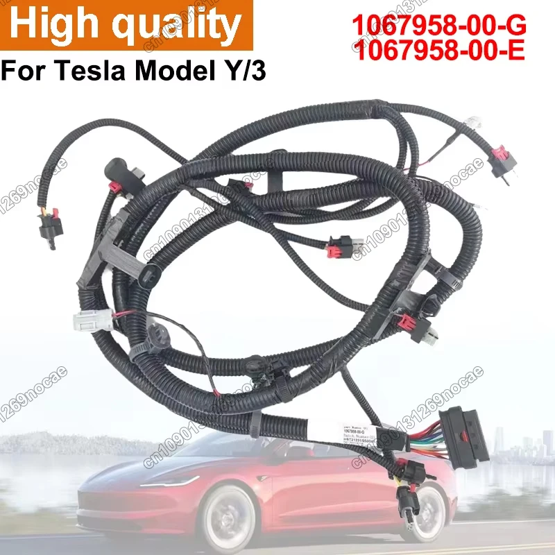 1067958-00-G Genuine Front Bumper Parking Sensor Wiring Harness With Foglight Plug For Tesla Model 3 Y 1067958-00-E Accessories