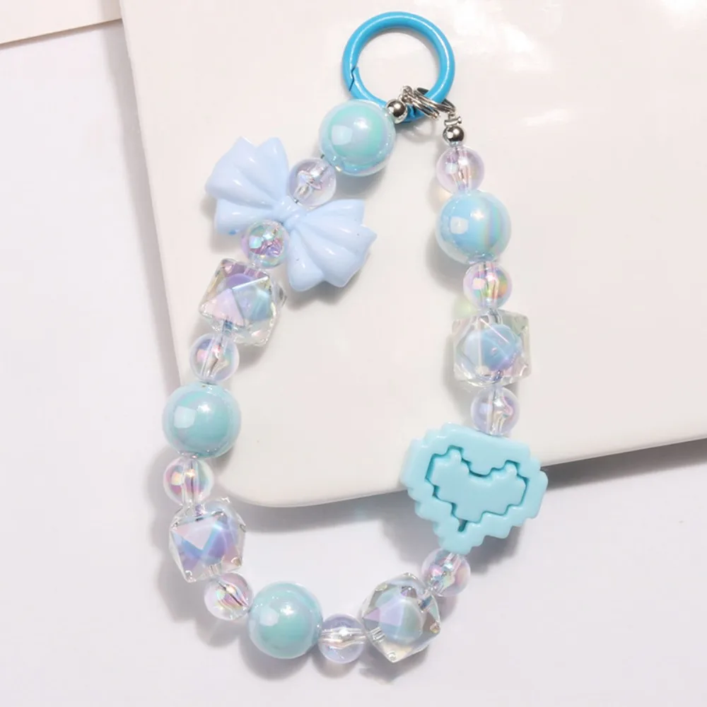 

Модный анти-потерянный бант, ремни для мобильного телефона, акриловый ремешок, ремешок на запястье из бисера, браслет в корейском стиле, брелок для ключей, сумка, цепочка для девочек