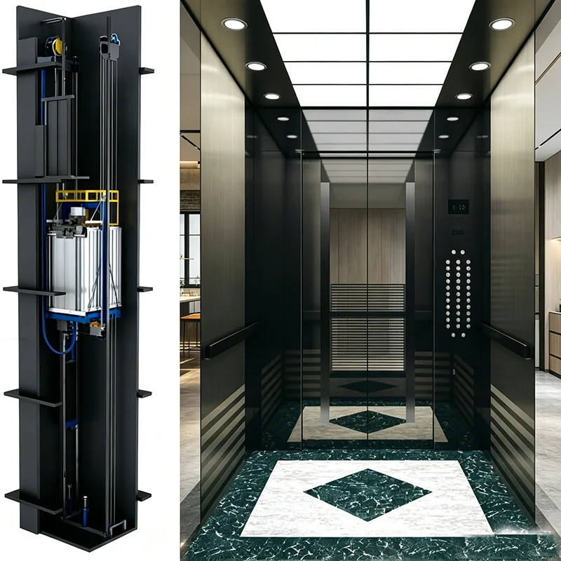 Intelligent Group Control Commercial Elevator Multiple Elevator Linked Office Building Lift