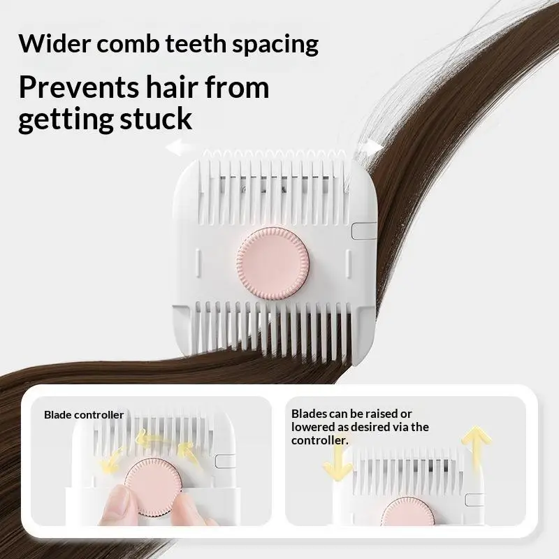 Hoyytu 2 in 1 Baby Hair Cutting Comb Lightweight Dual Use Hairdressing Comb for Newborn Adult Salon Hair Styling Use