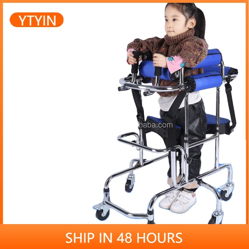 

YTYIN вертикальные ходунки с регулируемой высотой и сиденьем и тормозами, помощь при ходьбе для инвалидов, гемиплегия, инсульт, пациент