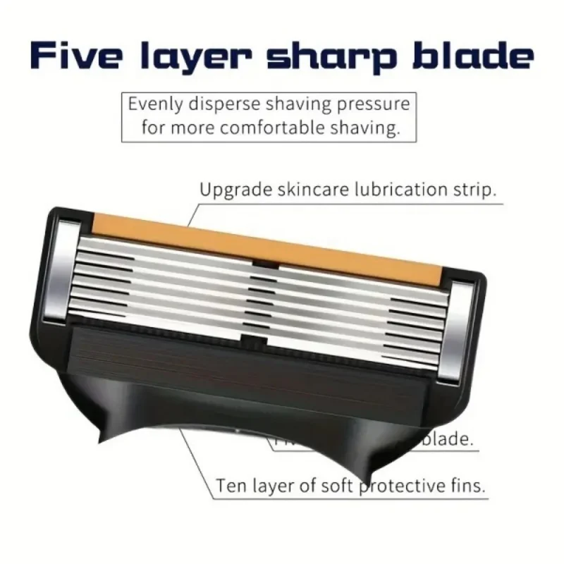 4/12/.../24/40 Pcs 5-layer Comfort Glide Men's Razor Shaving Shaver Male Face Beard Hair Trimmer Blades Replacement Refills Gift