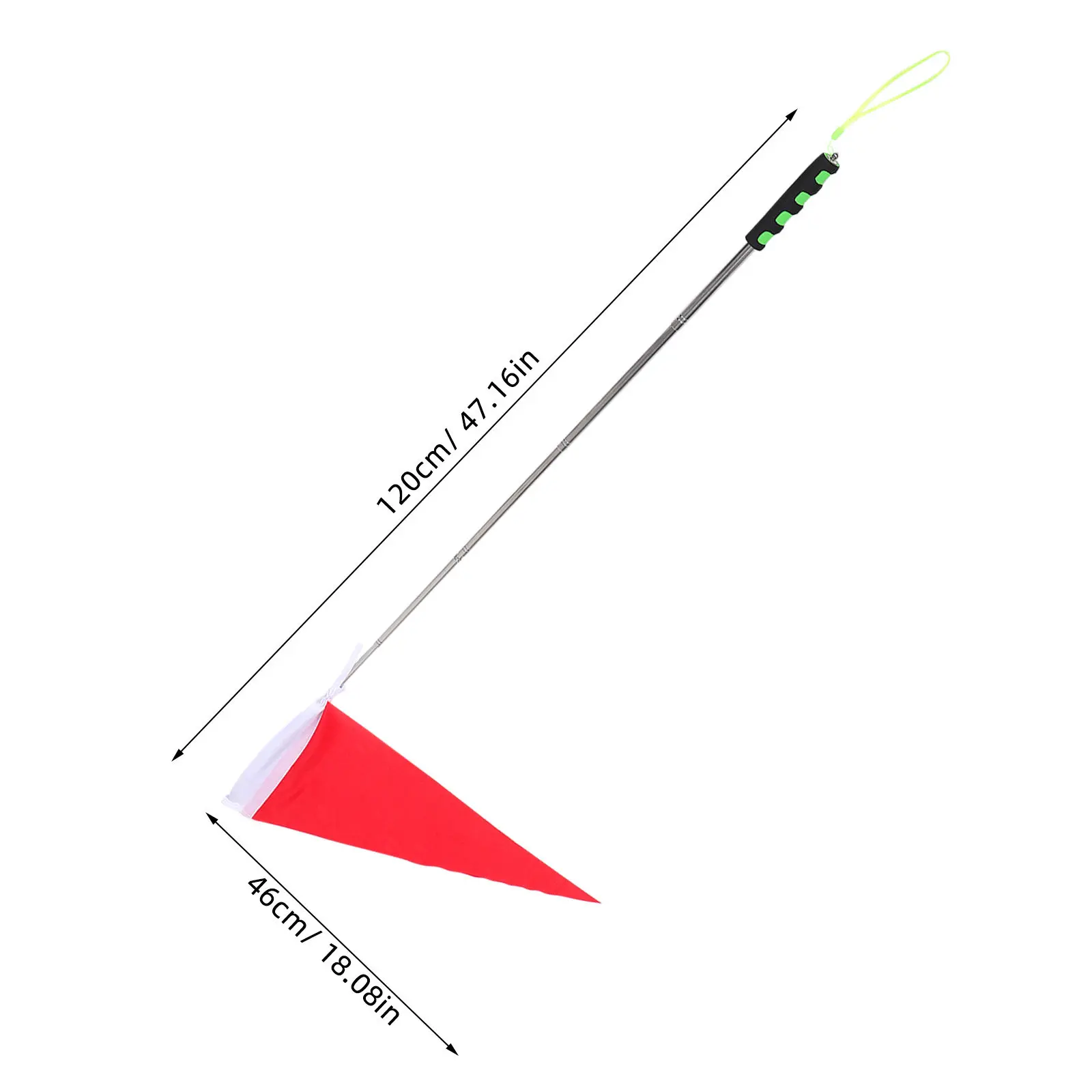 2Pcs Lightweight Portable Tour Guide Flags Detachable Telescopic Pole Vibrant Triangle Banner for School Excursions Outdoor
