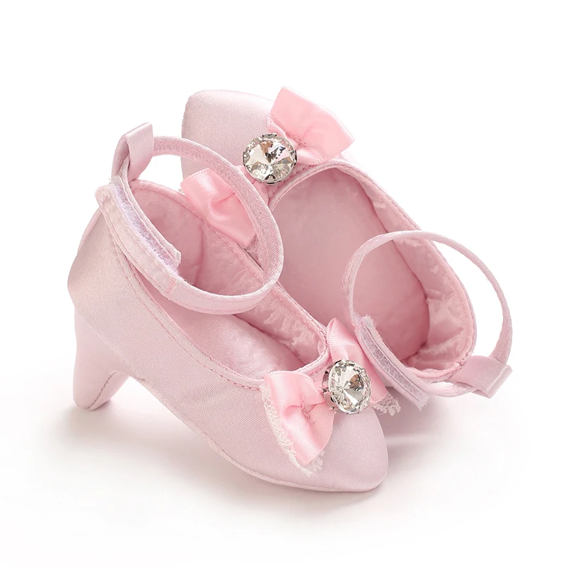 0-12 Monate Baby Mädchen Prinzessinnen-Schuhe mit Diamantschleife, Weiche Sohle, Erste Schritte Schuhe für Kleinkinder – Detail 26