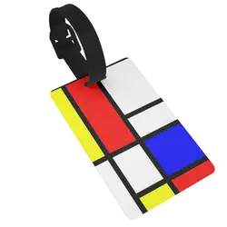 Piet Mondrian Composition 2 Luggage Tags Suitcase Accessories Travel Baggage Boarding Tag Portable Label Holder ID Name Address