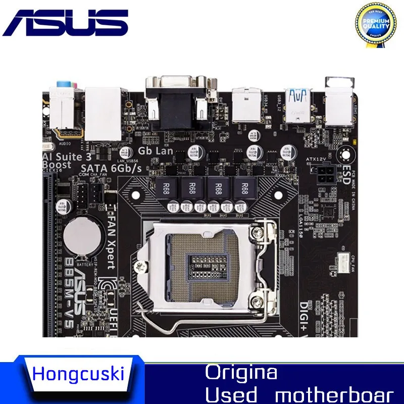 Imagem -06 - Placa-mãe Usada para Asus B85m-v5 Plus Soquete Lga 1150 Lga1150 Ddr3 Sata3 Usb 3.0 Sata3 Desktop