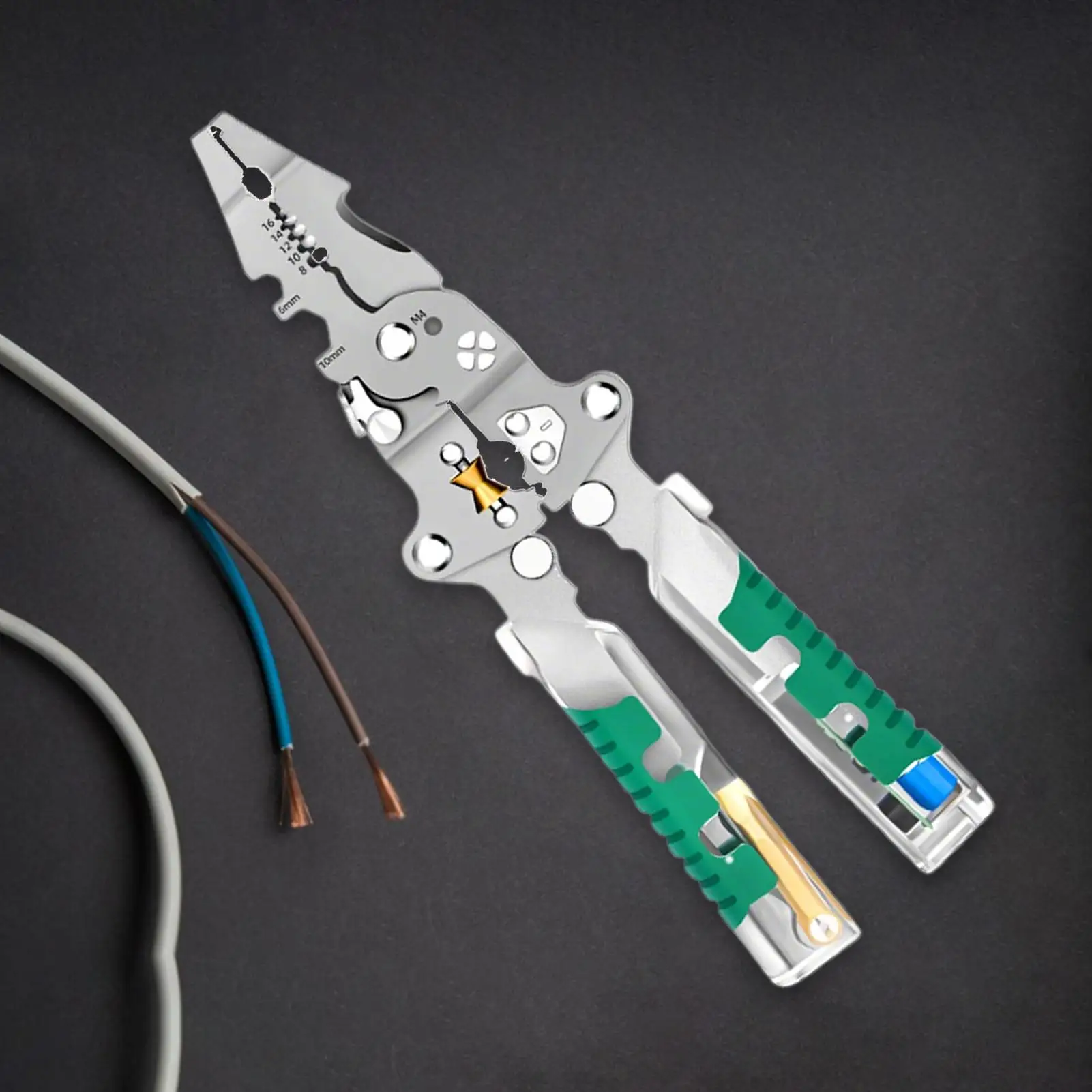 Spellafili Spellafili per cavi Tester di tensione professionale pieghevole multifunzionale per la riparazione di crimpatura di precisione