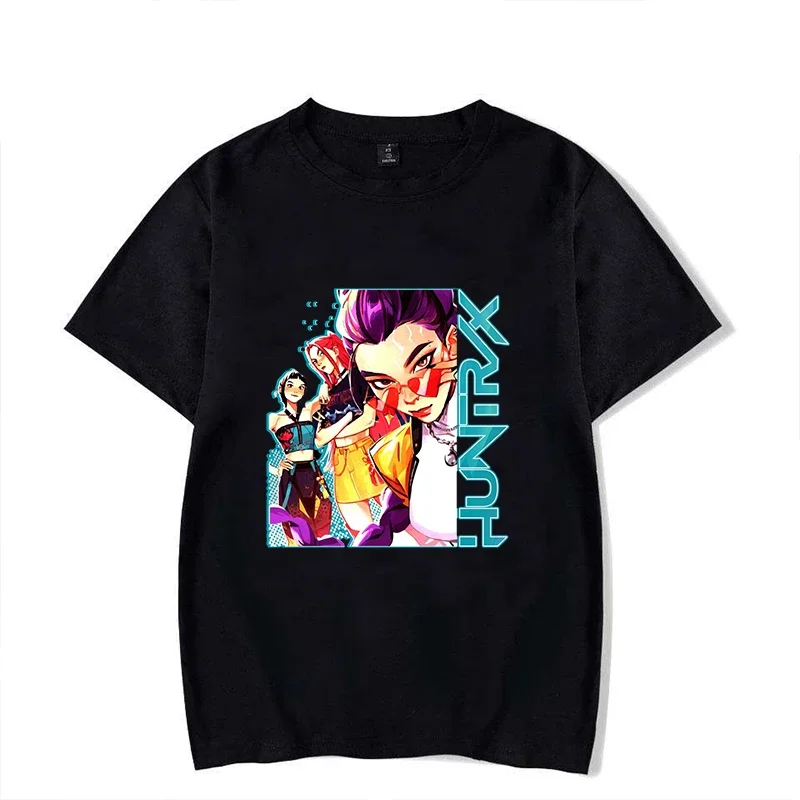 

The k-pop style Demon Hunters Mira Rumi Zoey pattern printed short-sleeved T-shirt casual top is a hot sale for men in summer