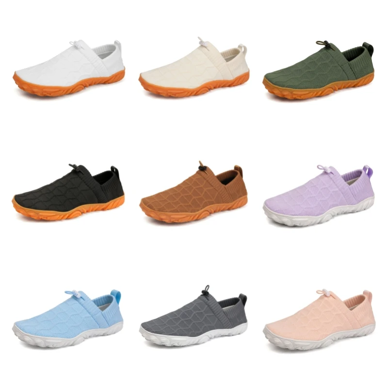 Zapatos sin cordones descalzos para mujer y hombre, zapatos cómodos minimalistas antideslizantes para caminar, zapatillas para correr al aire libre y playa, agua