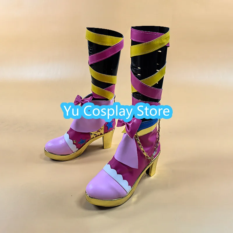 Aikatsu Stars! Yume Nijino Cosplay Shoes for Anime Exhibition Performance Anime Cosplay Shoes Boots Halloween Costumes Props