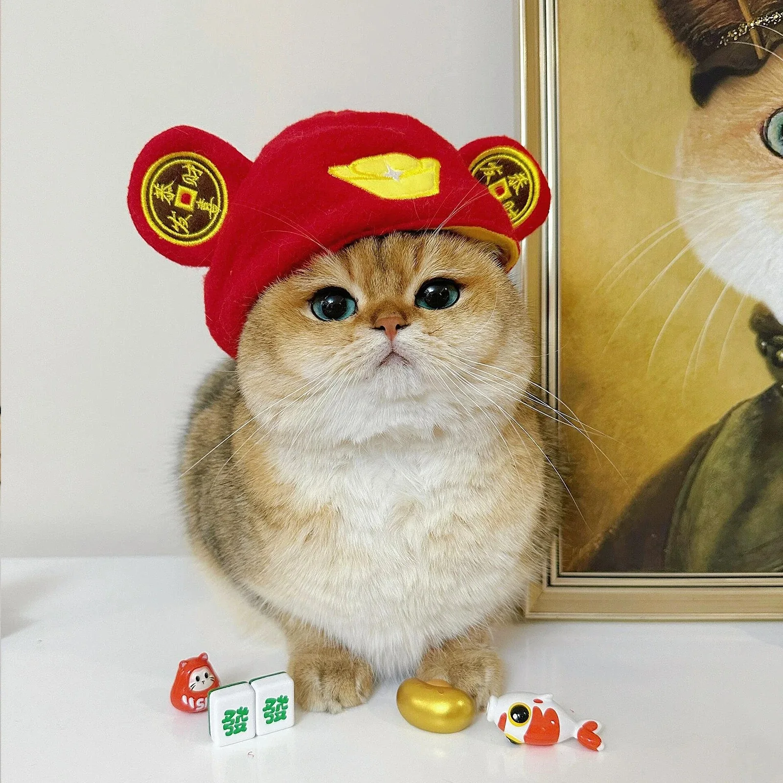 

Halloween Pet Gift Headband Cute Plush Yarn Hat, Warm Animal Ears Headband Fun Cosplay Party Supplies Christmas Outfit Anime