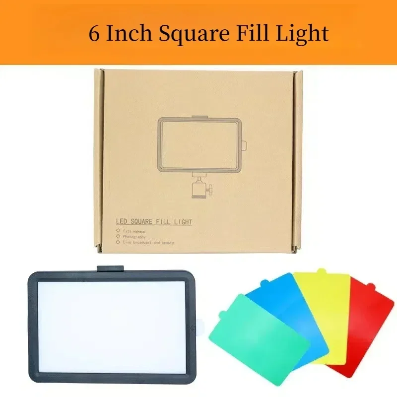 6 Inch LED Photography Video Light Panel Lighting Photo Studio Lamp Kit With Tripod Stand RGB Filters For Shoot Live Streaming