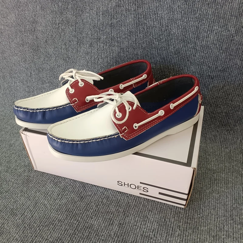 

2026 Handmade Genuine Leather Boat Shoes Women Men Casual Shoes Brand Luxury Loafers Men Moccasins Portland Shoes