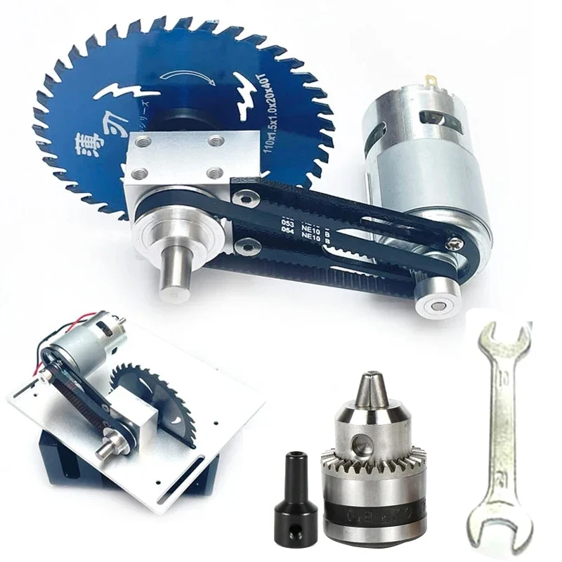 Mini Mesa Saw Assembly com 895 Motor Faça Você Mesmo Carpintaria Corte e Polimento Spindle Pequeno Electric Saw Acessório Set