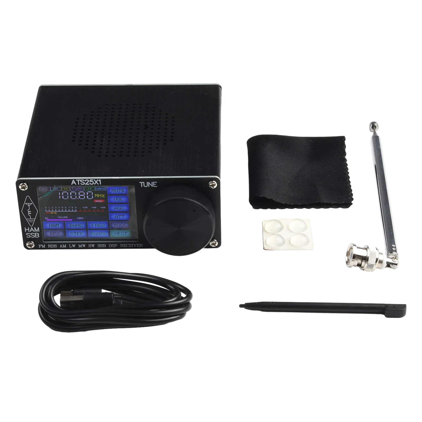 ATS-25MAX Decoder Full Band Radio Receiver With 2.4Inch Touching Screen Portable Radio Spectrum Scanning D-SP Receiver