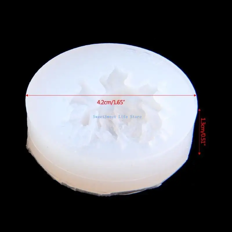 D5QB Rose Form Ohrringe Silikon Dekorative Anhänger Form Handgemachte Epoxy Form