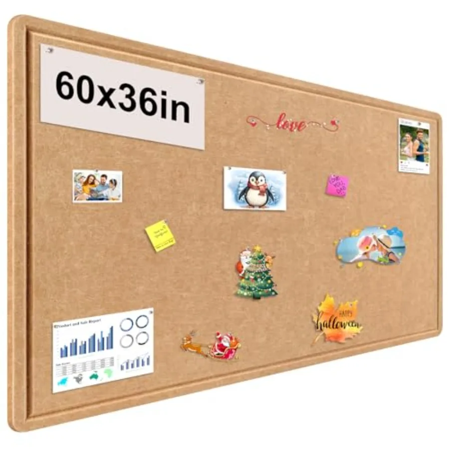 

Большая складная доска для заметок 60x36 дюймов, альтернатива пробковой доске, большая фетровая доска, декоративная доска для пиновок на стену, складная доска для фотографий