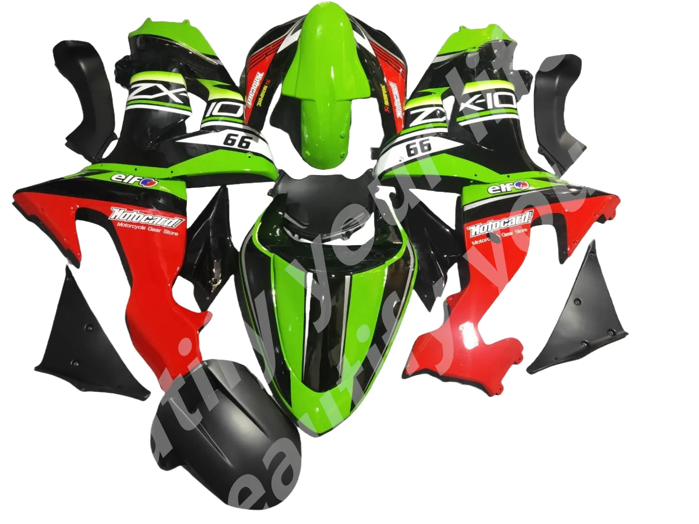 Suitable for Complete body Fairing kit of ABS injection mold for Kawasaki ZX-10R motorcycle from 2006 to 2007 red green black