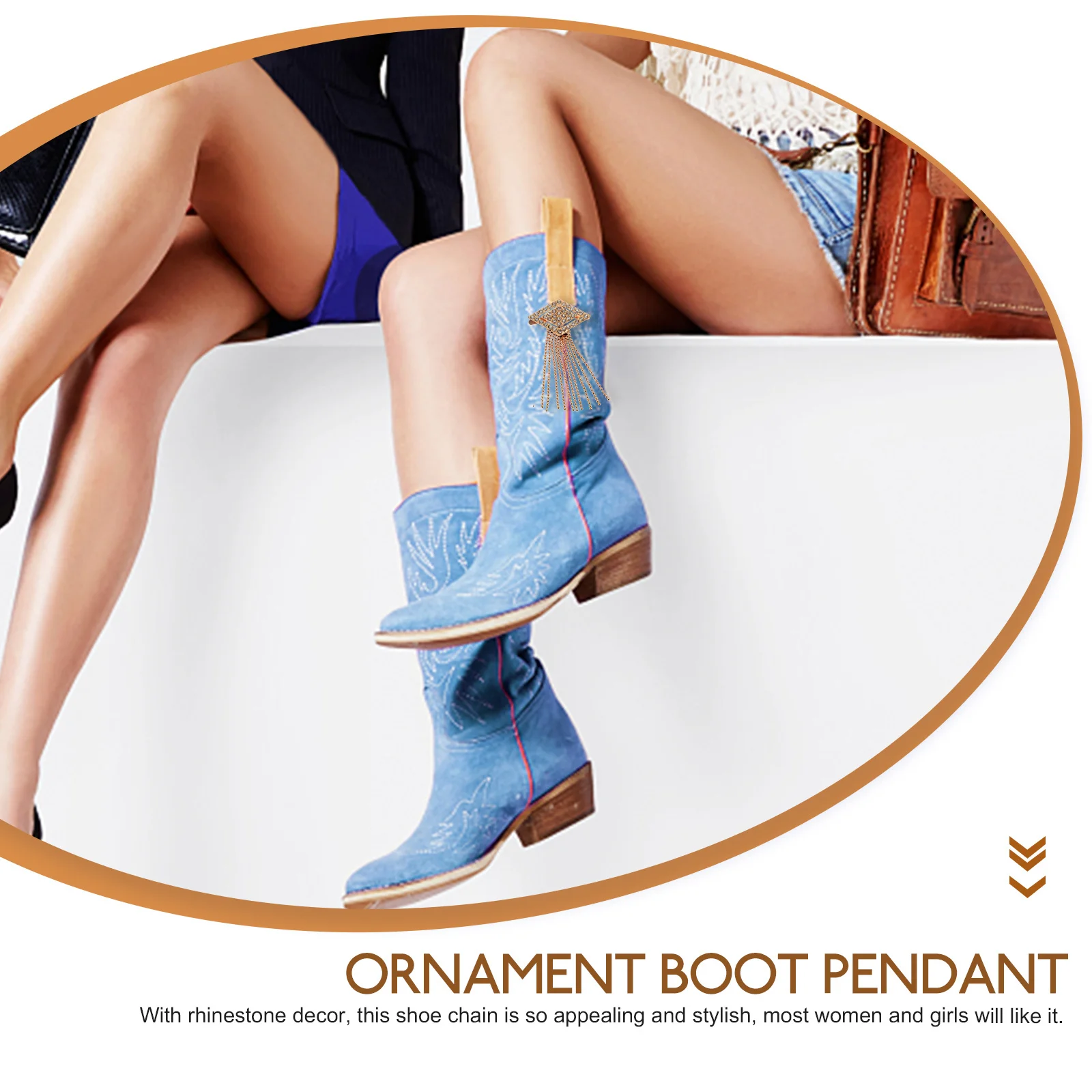 

2Pcs Shoe Tassel Boot Jewelry Charm Alloy Crystal Rhinestone Lightweight Chic Design Shoe Accessories for Men Women Teens Gift