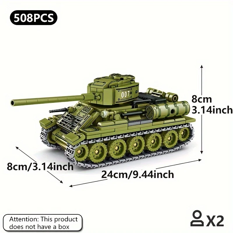 Décennie s de construction de véhicule blindé classique, jouets précieux figurés de tigre, ensemble d'assemblage, cadeau d'Halloween et de Noël, rétro, T34