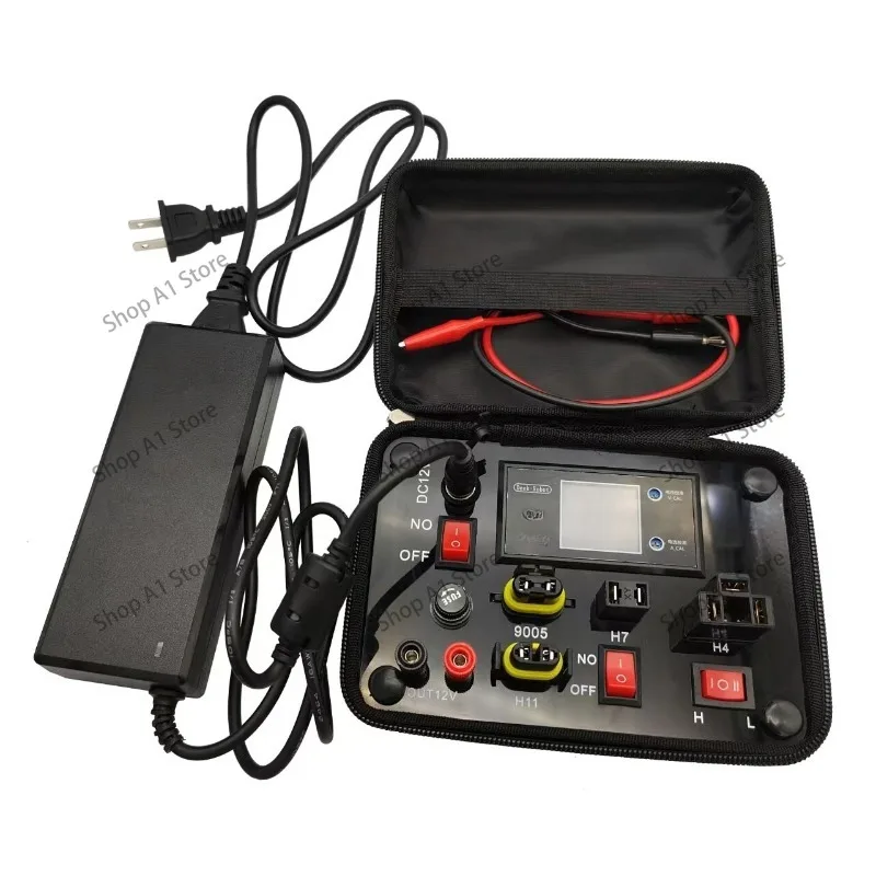 12V Portable Car LED Bulb Tester - Testing Box for Headlight Lamp (H4/H7/H11/H8/9005/9006/T10/Festoon)