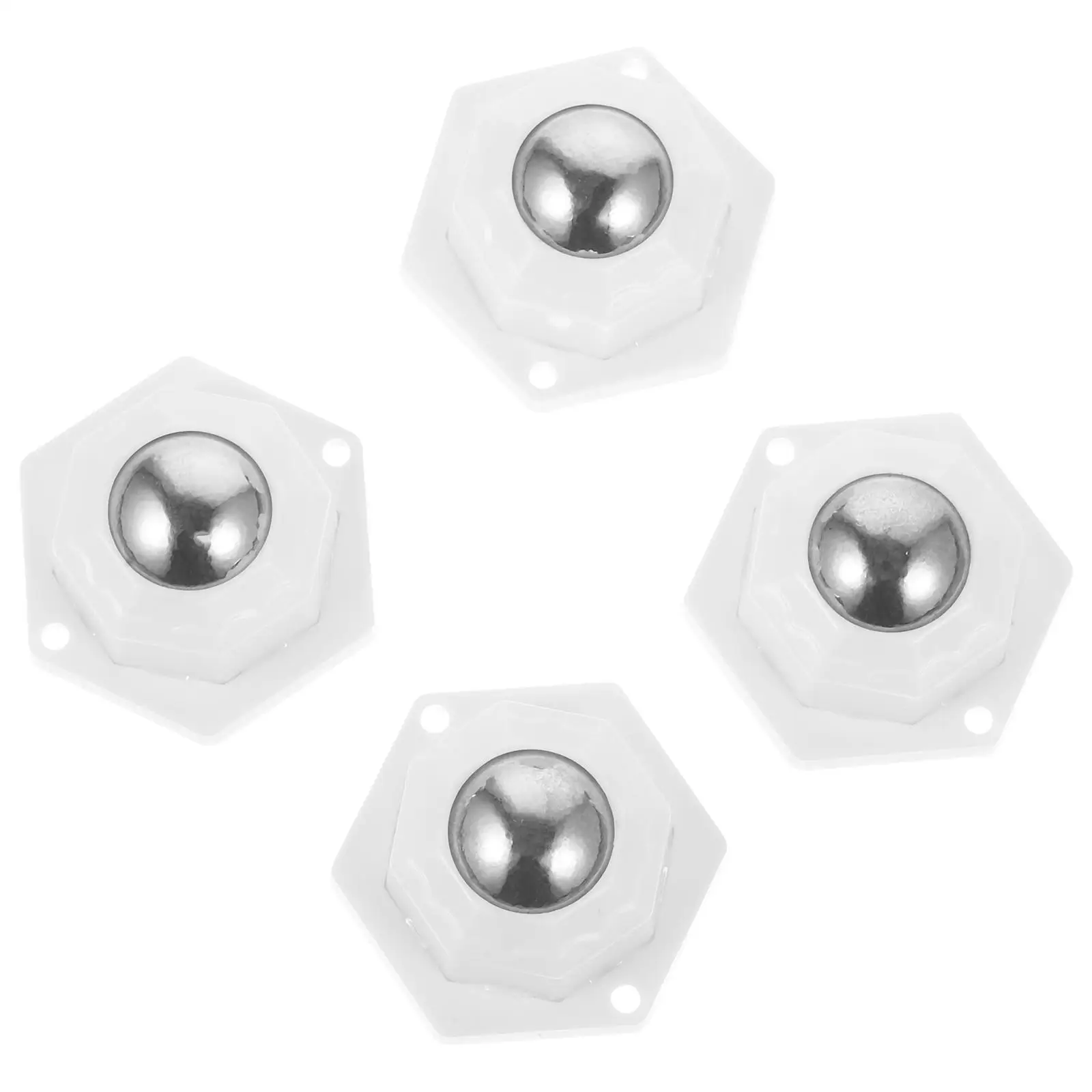 

4 Furniture Casters 200kg Heavy Duty Swivel Wheels 360 Degree Stainless Steel Self Adhesive 20mm Ball Bearings Black Color Mini