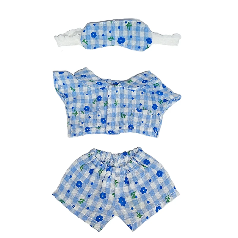 Voor V1 V2 17 cm Labubu Pop Kleding Set Mode Gestreepte Trui Outfit Hoed Schoenen Camera Accessoires Kawaii DIY Gift